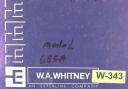 Whitney-Whitney 635-A, Duplicator Operations and Maintenance Manual 1985-600-S-10B12-635A-01